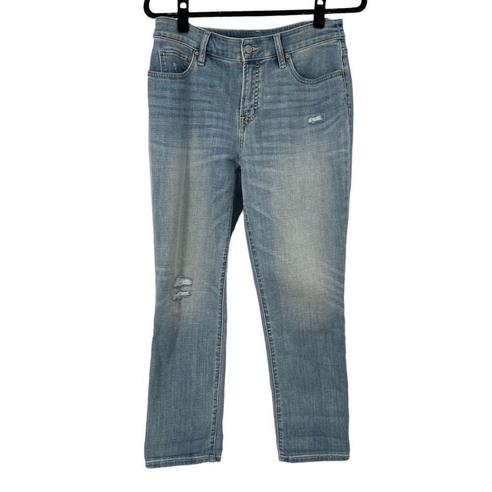 Chicos‎ So Slimming Girlfriend Slim Leg Crop Slightly Distressed Jeans